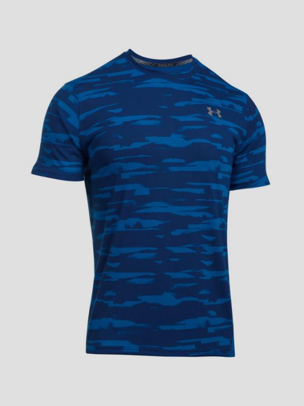 Tričko Under Armour Threadborne Run Mesh SS Modrá