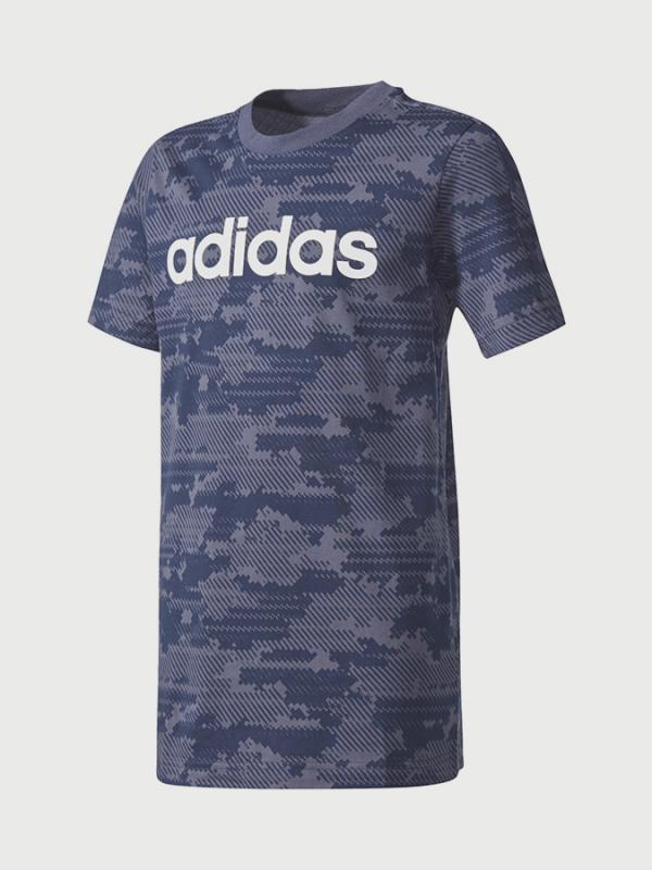 Tričko adidas Performance YB LIN TEE Modrá