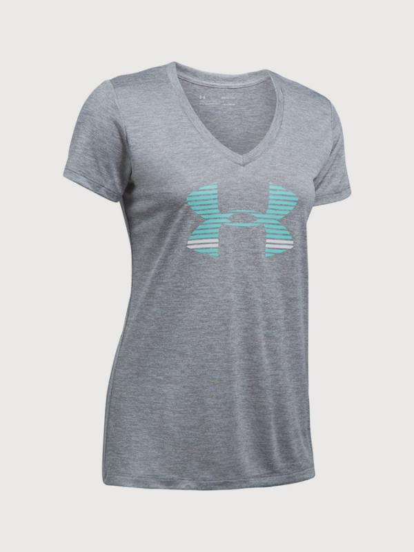Tričko Under Armour Tech SSV Graphic Twist Šedá