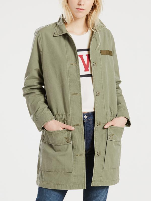 Kabát LEVI'S Petra Military Jacket Deep Lichen Green Zelená