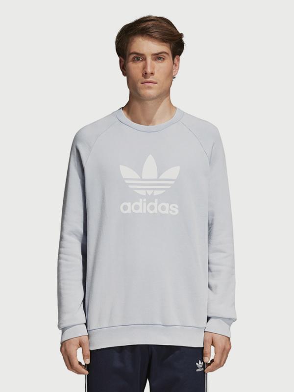 Mikina adidas Originals Trefoil Crew Šedá