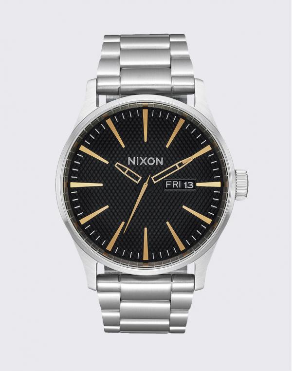 Nixon Sentry SS Black Stamped/Gold