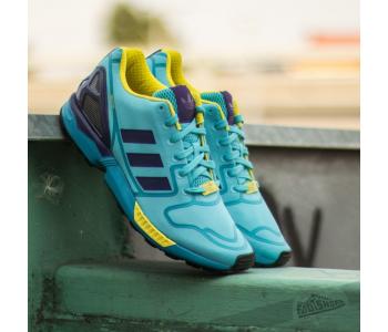 adidas ZX Flux Bright Cyan / Collegiate Purple / Bright Yellow