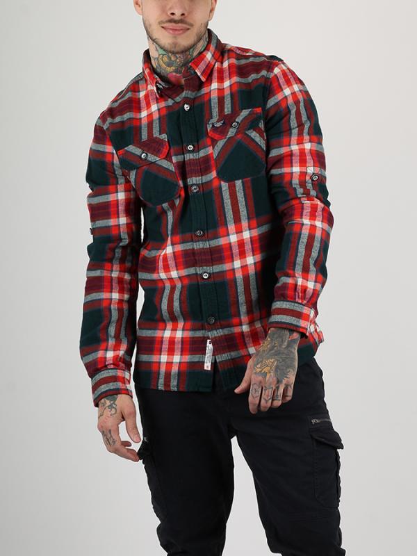 Košile Superdry REFINED LUMBERJACK SHIRT Červená