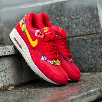 Nike Wmns Air Max 1 Print University Red/ Tour Yellow- Seal- Black