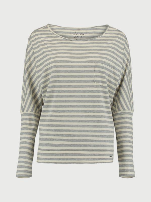 Tričko O´Neill LW Essentials Striped Top Šedá