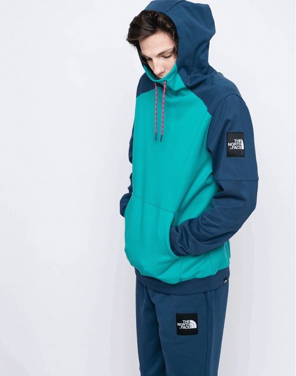 Mikina The North Face Fine Box Porcelain Green/Blue Wing Teal