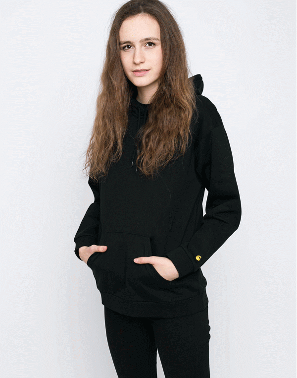 Carhartt WIP Hooded Chase Black / Gold L