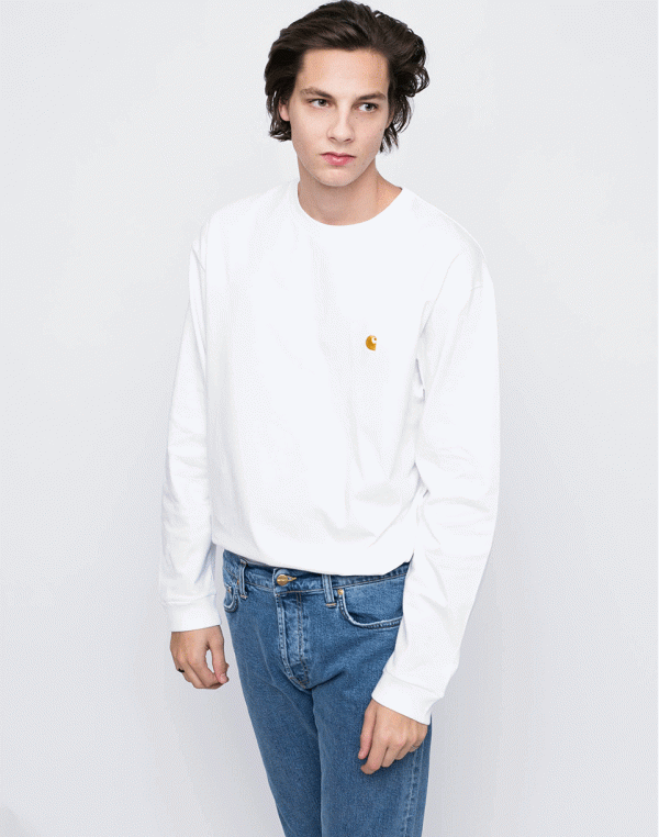 Carhartt WIP Chase White / Gold L