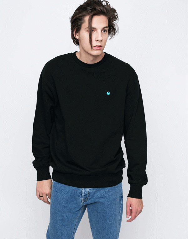 Carhartt WIP Madison Black / Soft Teal M