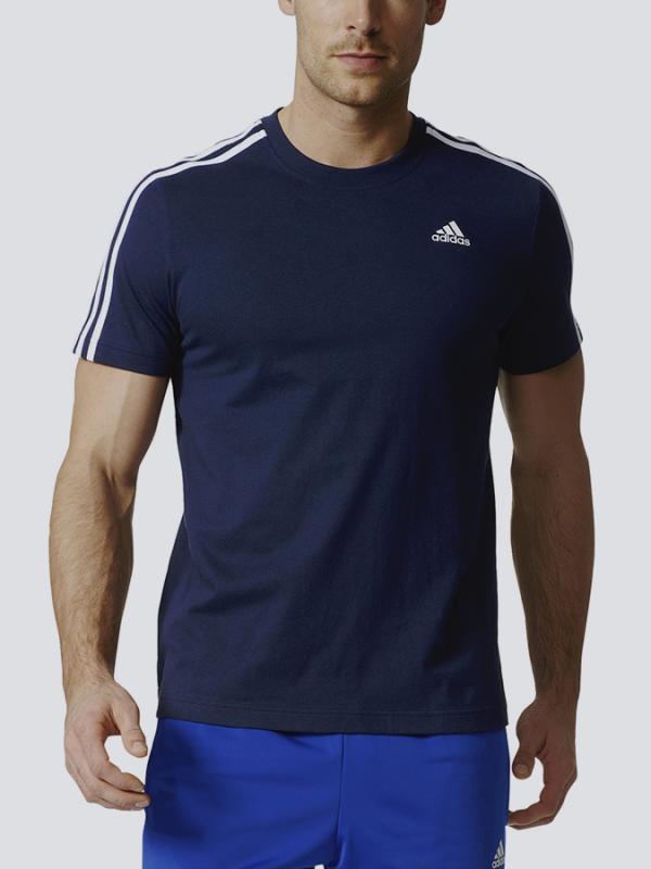 Tričko adidas Performance Ess 3S Tee Modrá