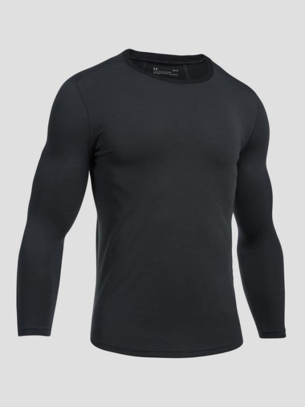 Tričko Under Armour Threadborne Fitted Knt LS Černá