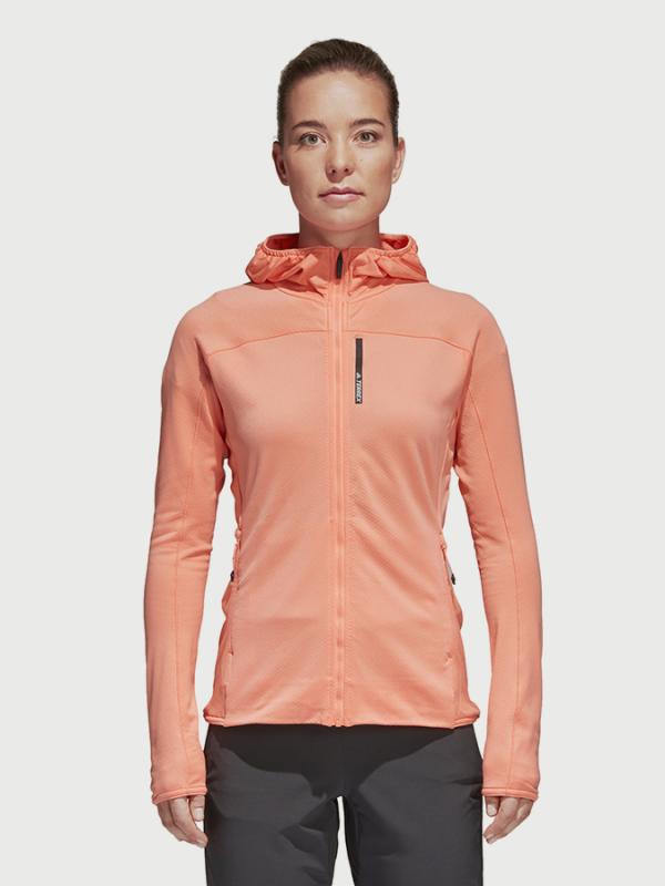 Mikina adidas Performance W Tracero Ho Fl Oranžová
