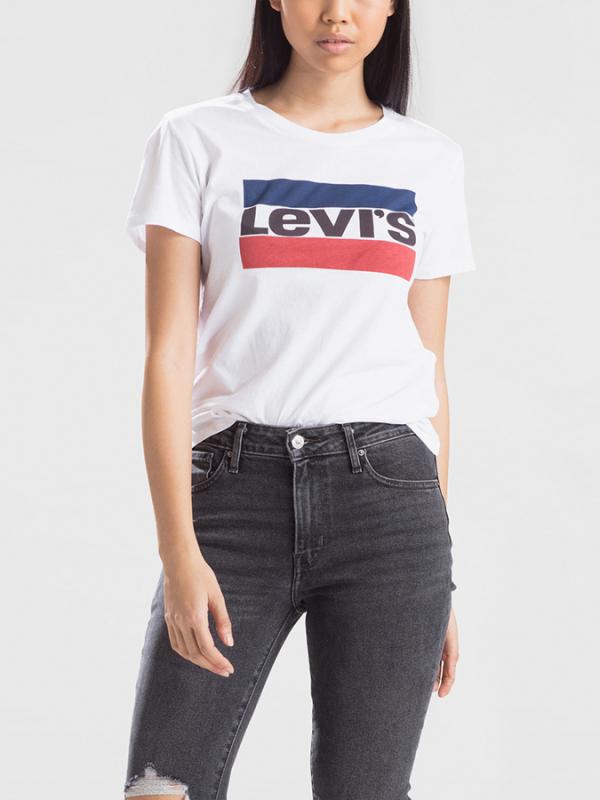 Tričko LEVI'S The Perfect Tee Sportswear Logo White Bílá
