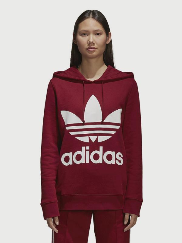 Mikina adidas Originals Trefoil Hoodie Červená