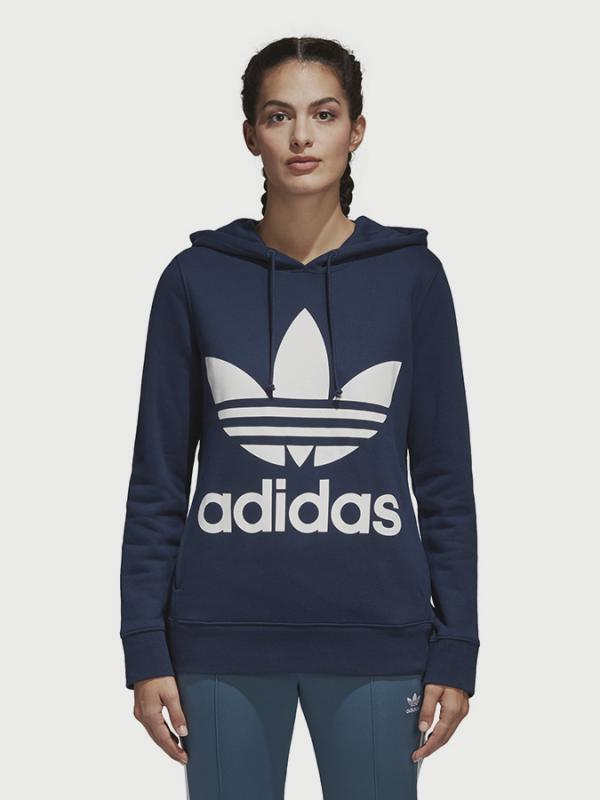 Mikina adidas Originals Trefoil Hoodie Modrá