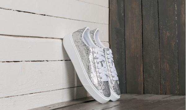 Puma Basket Platform Glitter Wn's Silver-Silver