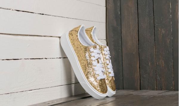 Puma Basket Platform Glitter Wn's Gold-Gold