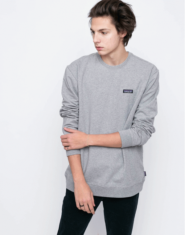Mikina Patagonia P-6 Label Crew Feather Grey
