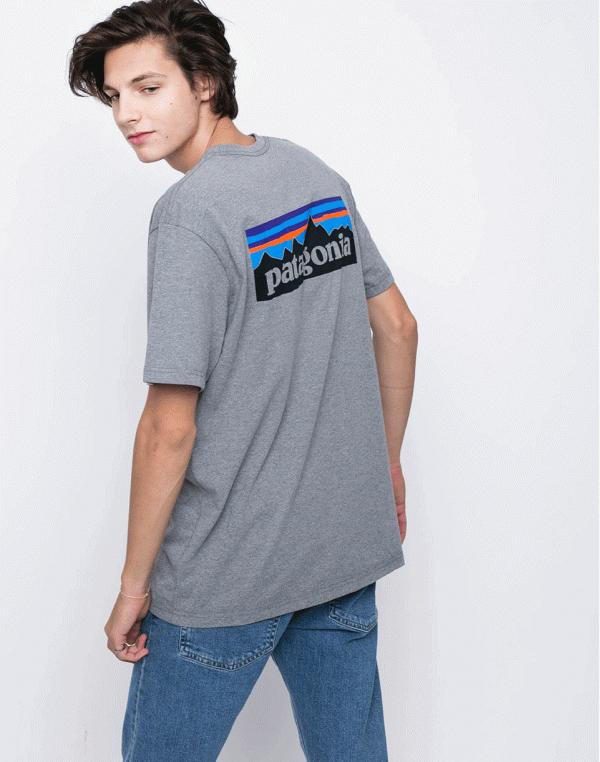 Patagonia P-6 Logo Responsibili-Tee Gravel Heather L