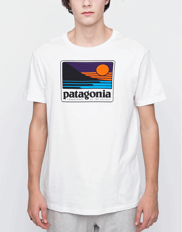 Logo tee Patagonia Up & Out White