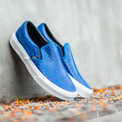 Vans Classic Slip-On Snake Leather Blue