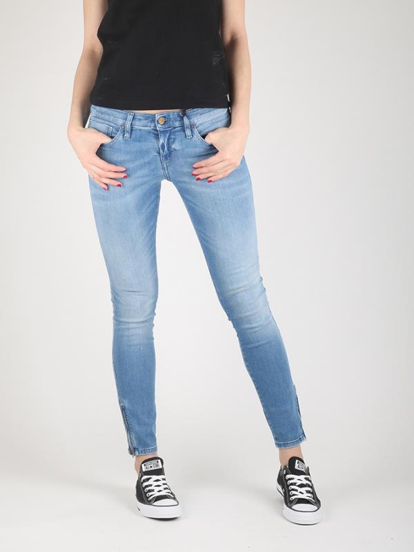 Džíny Diesel SKINZEE-LOW-ZIP L.32 PANTALONI Modrá