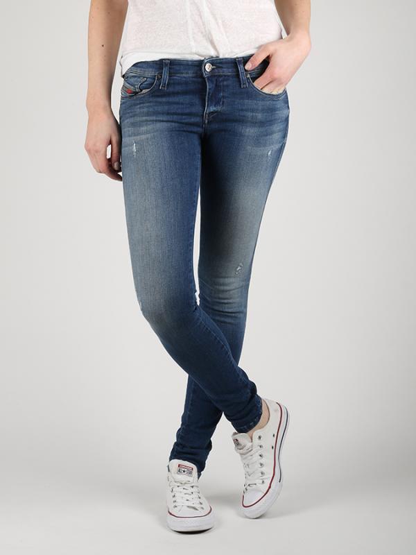 Džíny Diesel Skinzee-Low L.32 Pantaloni Modrá