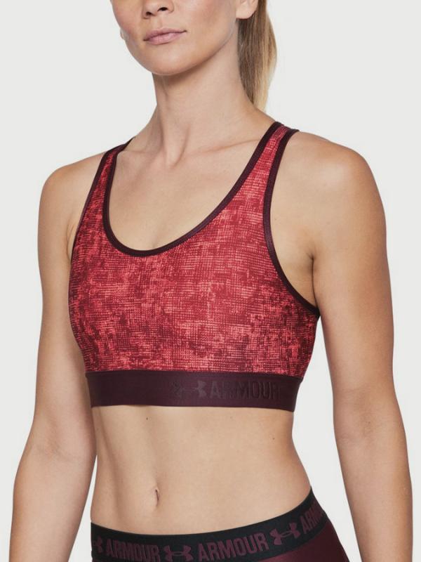 Podprsenka Under Armour Mid Printed Červená