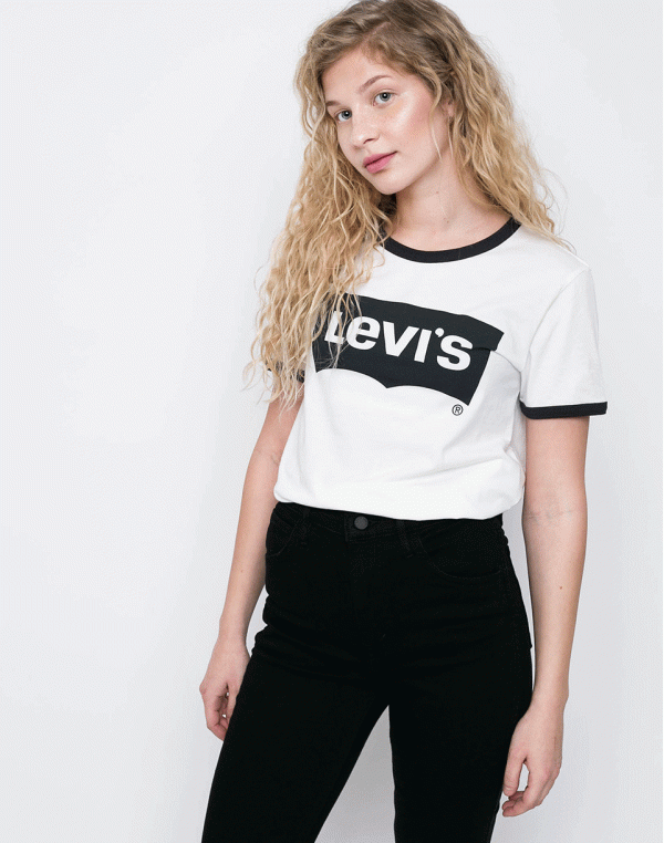 Logo tee Levi´s® Perfect Ringer Cloud Dancer