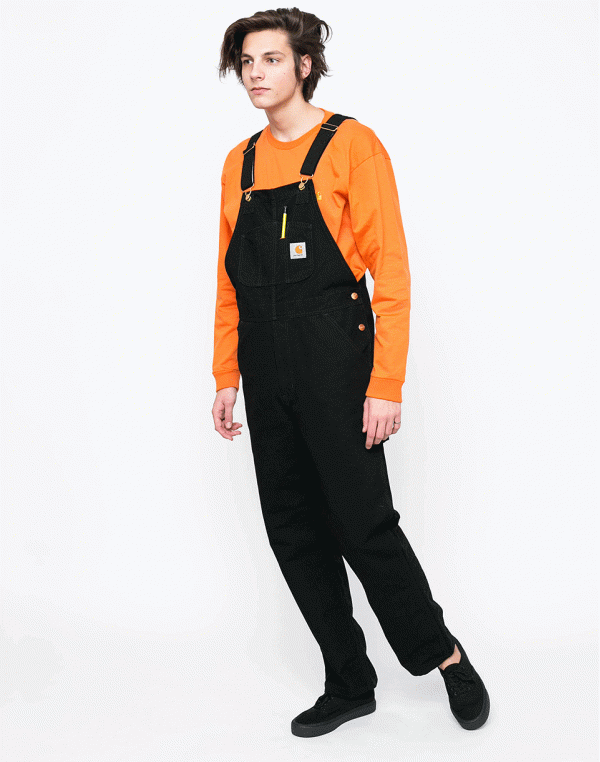 Carhartt WIP Bib Black Rinsed W33/L30