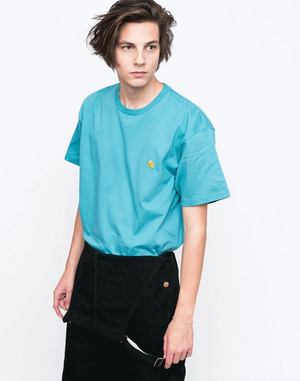 Carhartt WIP Chase Soft Teal / Gold M
