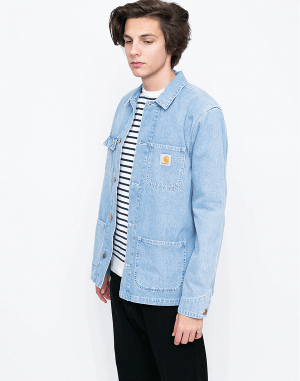 Carhartt WIP Michigan Chore Blue Stone Bleached L