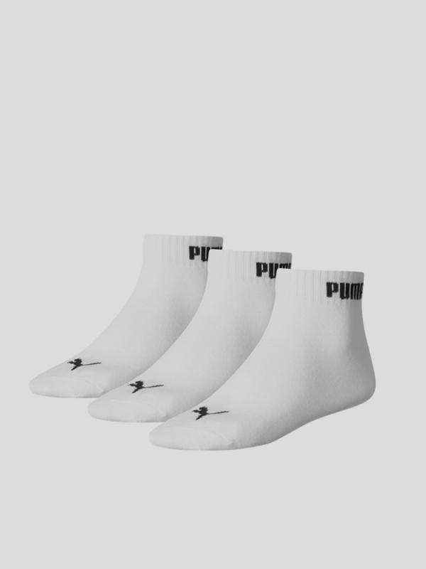Ponožky Puma Quarter-V 3 Pack Bílá