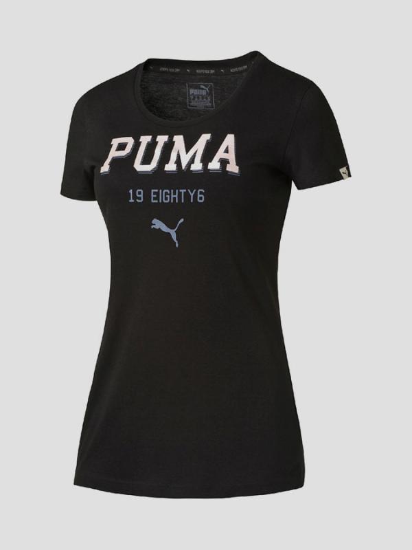 Tričko Puma STYLE ATHL Tee W black-(font) Černá