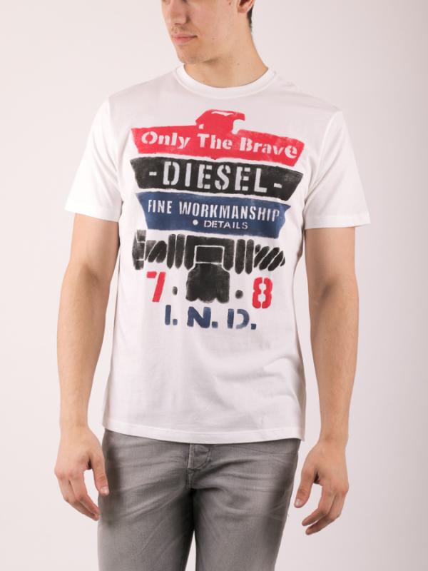 Tričko Diesel T-RAIN MAGLIETTA Bílá