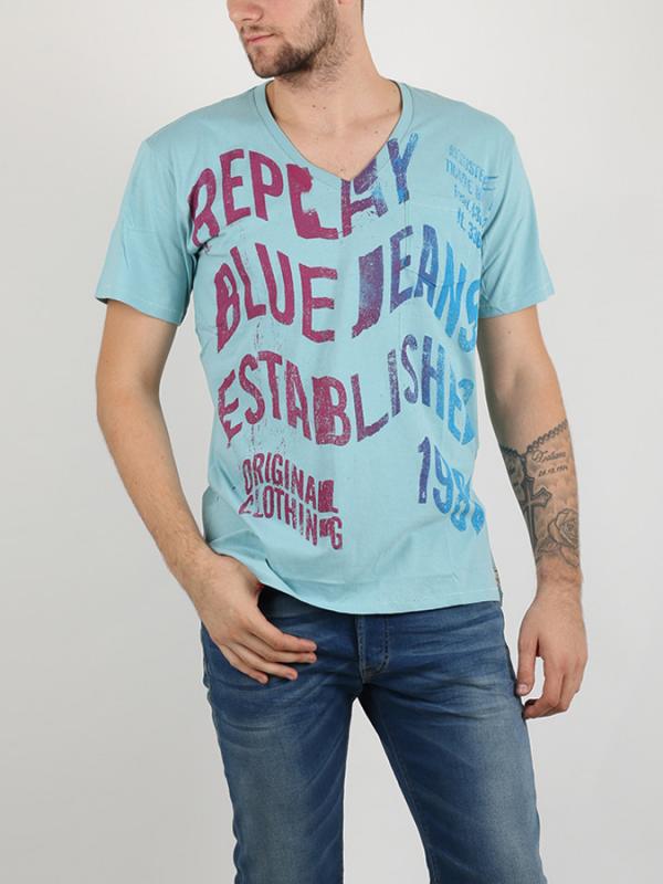 Tričko Replay JERSEY 34/1 Zelená