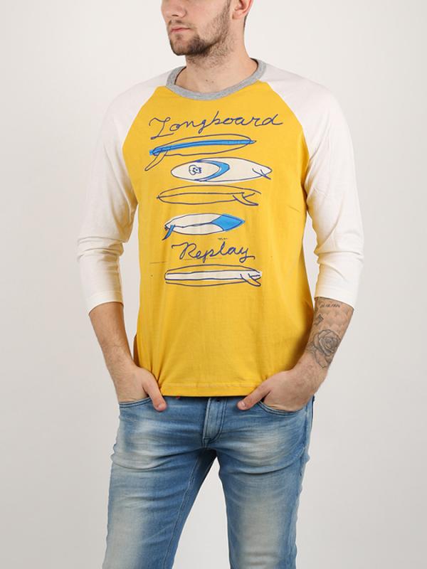 Tričko Replay JERSEY 34/1 Žlutá