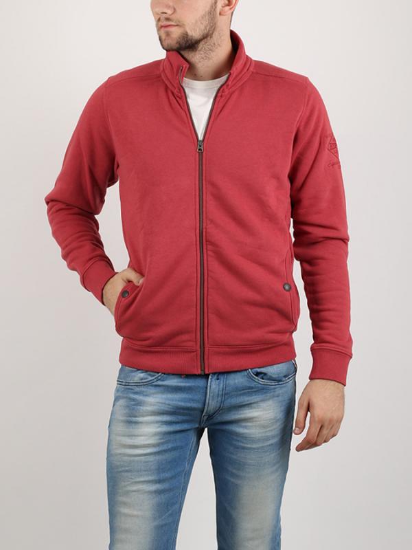 Mikina Replay ENZIME WASHED BRUSHED FLEECE Červená