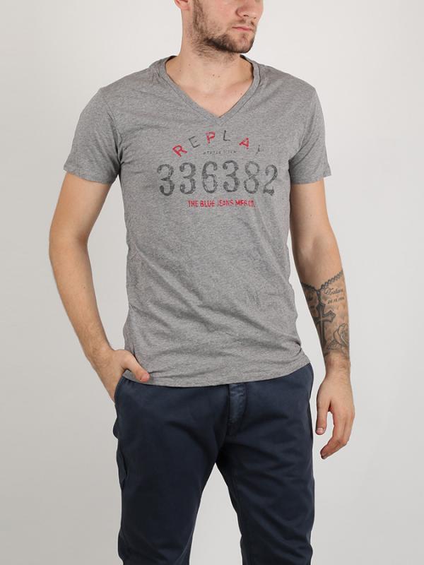 Tričko Replay PIGMENT GMT DYED JERSEY Šedá