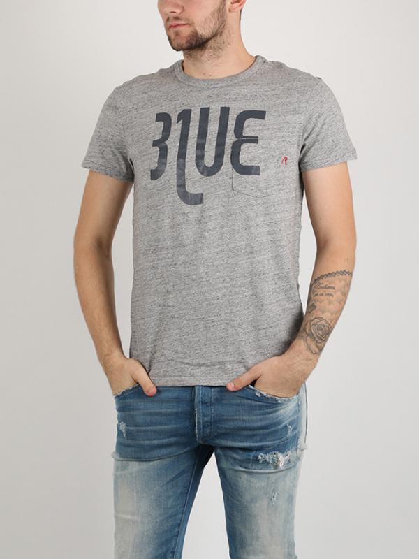 Tričko Replay MOULINE' JERSEY Šedá