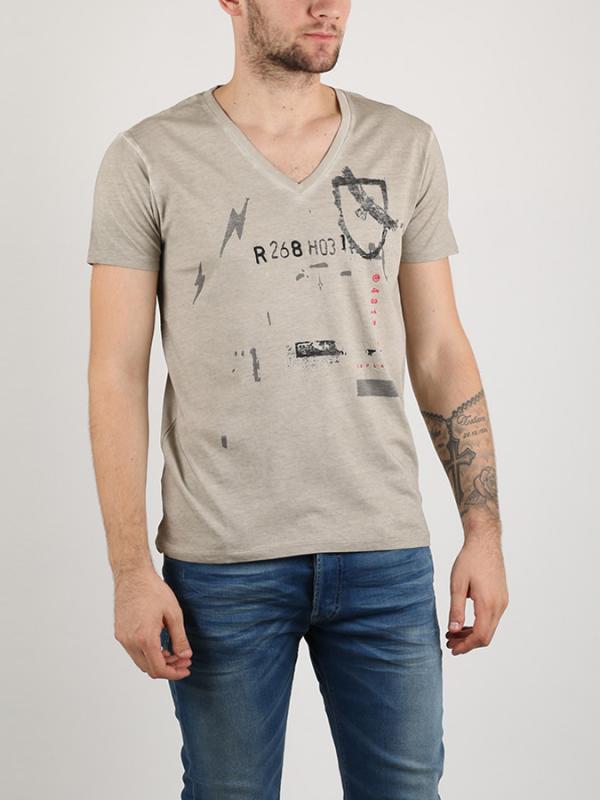 Tričko Replay FADE GMT DYED JERSEY 30/1 Šedá