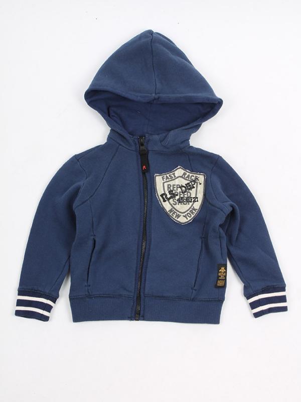 Mikina Replay GMT DYED FLEECE Modrá