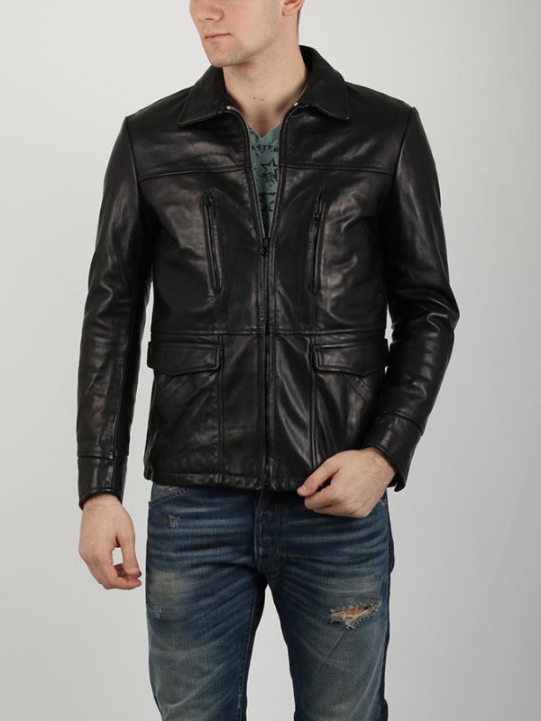 Bunda Replay M8605 leather jackets Černá