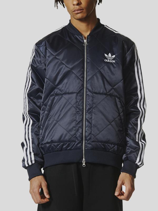 Bunda adidas Originals SST QUILTED PRE Modrá