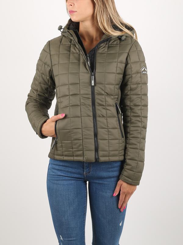 Bunda Superdry BOX QUILT FUJI JACKET Zelená