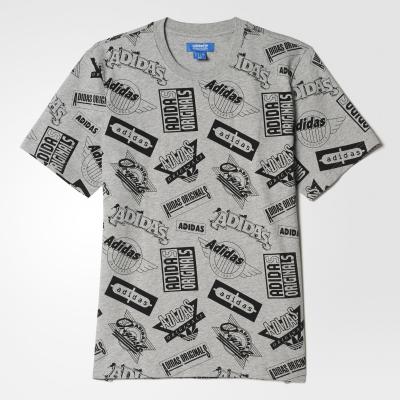 adidas Jams Graphic Tee Grey/ Black