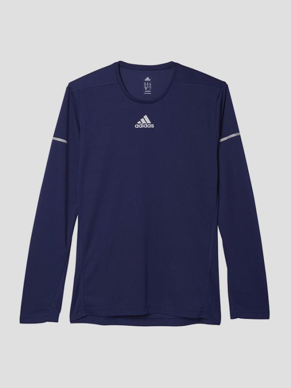 Tričko adidas Performance RUN LS TEE M Modrá