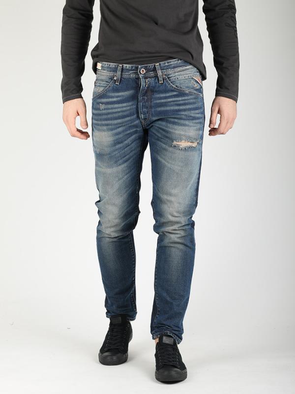 Džíny Replay MA941 Trousers Modrá