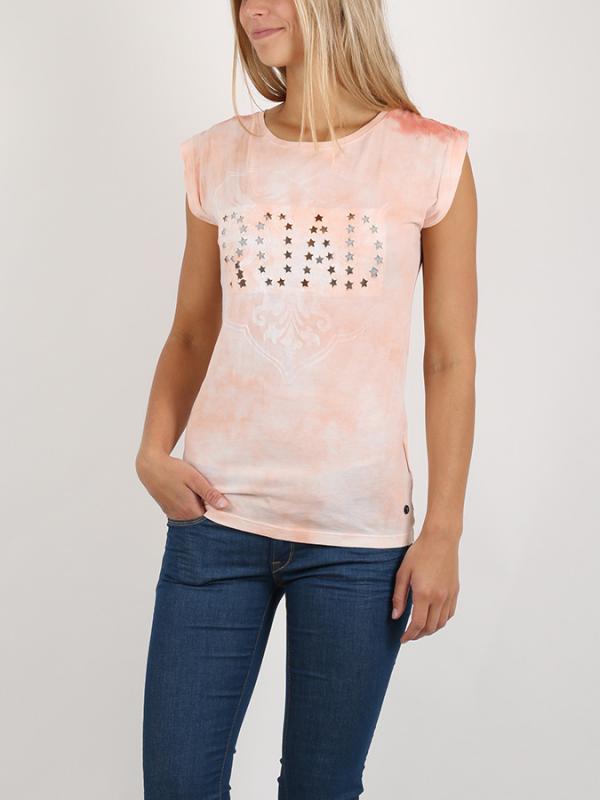 Tričko Replay BAD DYED JERSEY 40/1 Červená